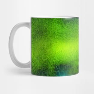 Landscape Painting with Tropical Plants and Lake, Scenery Nature Mug